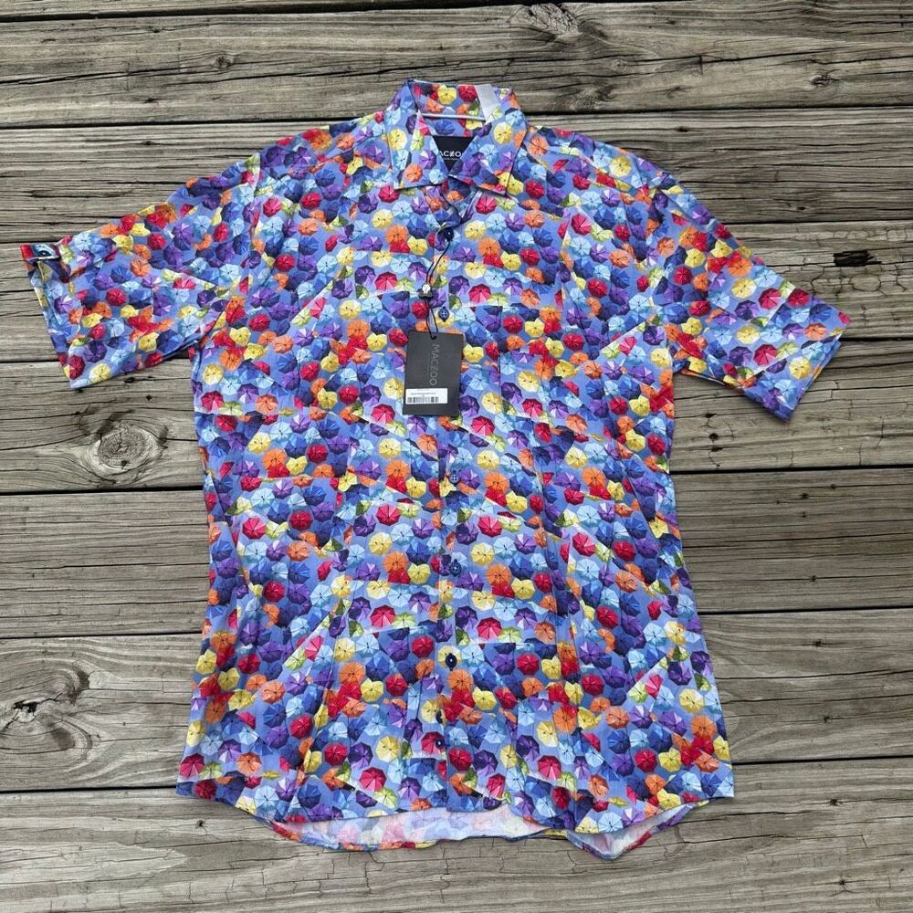 NWT Maceoo Galileo Men’s Dress Umbrella Short Sleeve Shirt